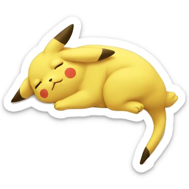 Pikachu sleeping sticker