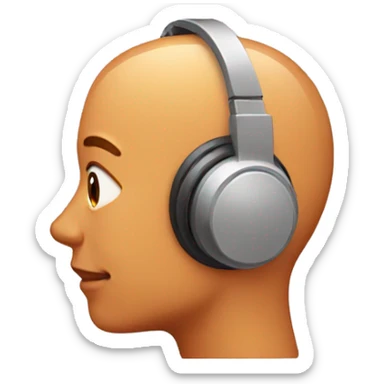 Close up of an ear, listening to podcast sticker