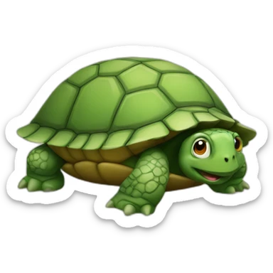 a drunken turtle barely standing on its feet sticker