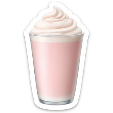 Light Pink latte classy in glass sticker