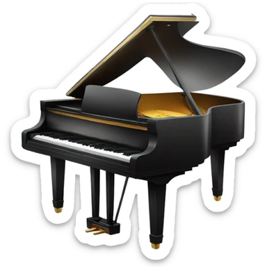 grand piano sticker