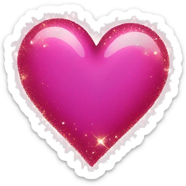 Heart with sparkles  sticker