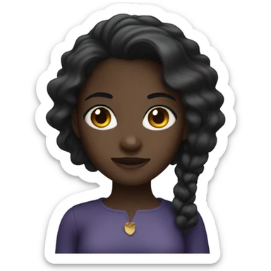 Pretty Dark-skinned girl with dark hair sticker
