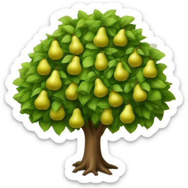 Beautiful pear tree sticker
