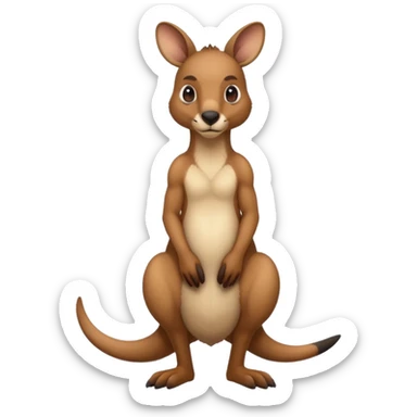 realistic kangaroo sticker