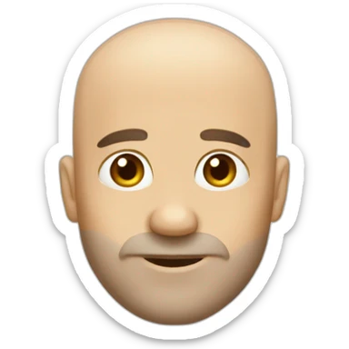 Baldness with hair sticker