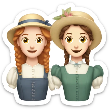 Diana barry and anne of green gables sticker