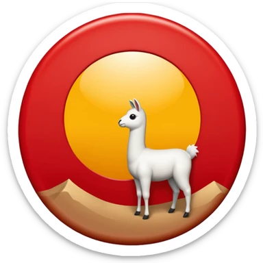 Emoji estilo vectorial de un sol rojo con llamas suaves alrededor, en el centro un círculo blanco con borde rojo y una letra “U” roja gruesa. Diseño simple, colores sólidos, sin texto adicional, fondo transparente, estilo emoji oficial. sticker