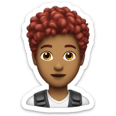 Gille cheveux rouge sticker