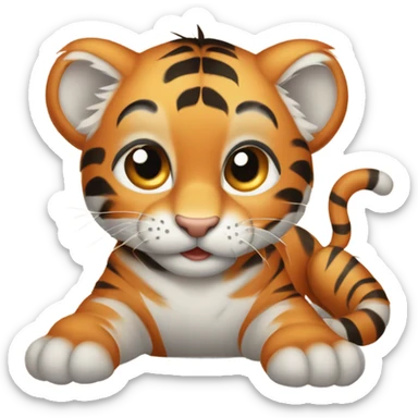 Baby tiger cute sticker