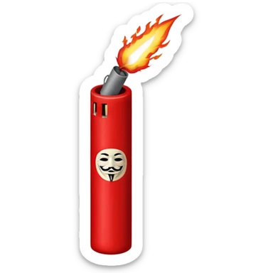 V for vendetta fire cracker sticker