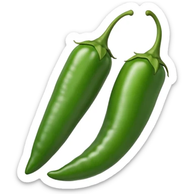 Green chili pepper sticker