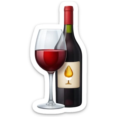 A bottle of wine sticker