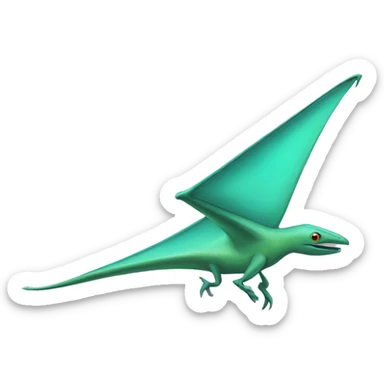 Pterodactyl fish sticker