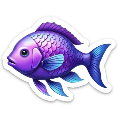 violet fish sticker