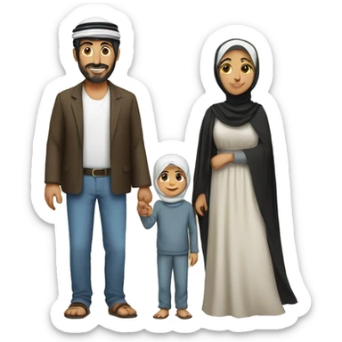 Arab and Turkish family  sticker