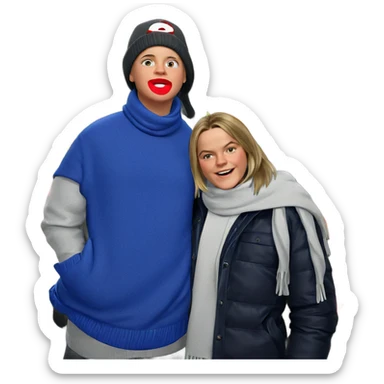 boy in hat and scarf sticker