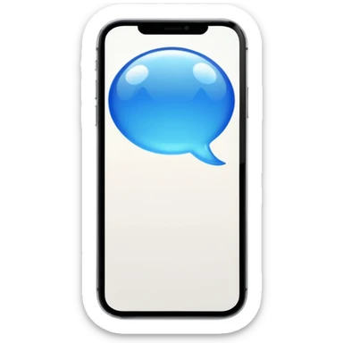 an newiphone where we can see bubble speech on the screen sticker