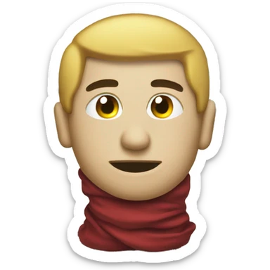 Dark red strap of dollars sticker