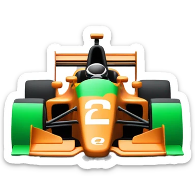 Formula race car with CashApp colors. No words/labels. Put a $ symbol on it. sticker