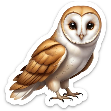 Barn owl sticker