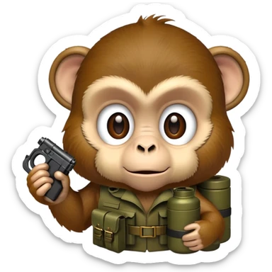 monkey with a grenade sticker