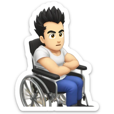 beast gohan in a wheelchair sticker