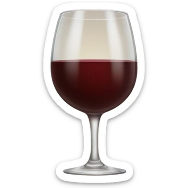 glass of wine with brown smiling bunch
 sticker