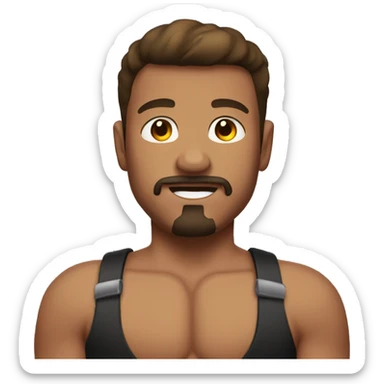 english boy with goatee and big muscels sticker