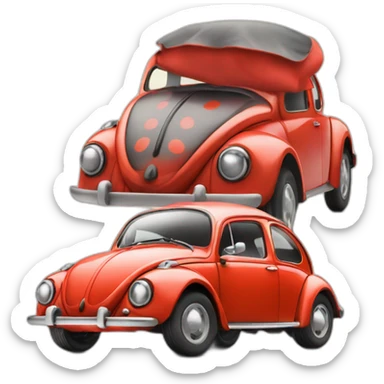 Coccinelle voiture sticker
