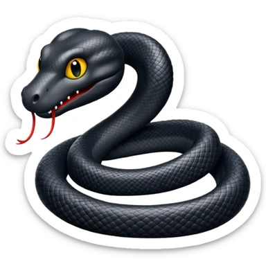 Black snake sticker