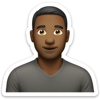 male portrait sticker