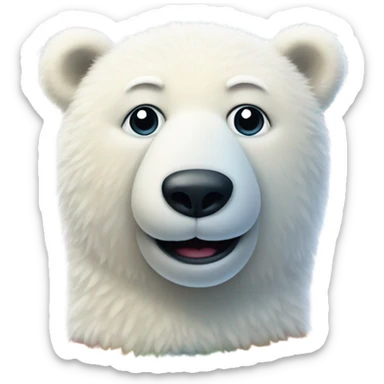 Polar Bear with fuzzy socks sticker