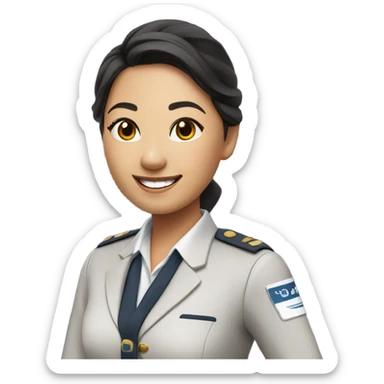 Spirit Asian flight attendant  sticker