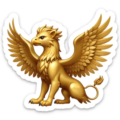 griffin with eagle head, lion body, and wings sticker