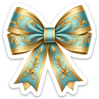 rococo regency ribbon sticker