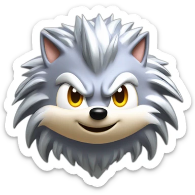 Silver the hedgehog from sonic the hedgehog sticker