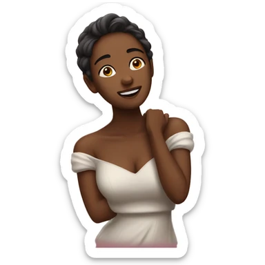 Swooning woman in love sticker