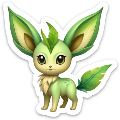 Shiny Exotic Sprigatito-Celebi-Leafeon-Hybrid-Creature sticker