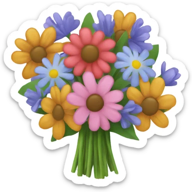Bouquet of variety of flowers sticker