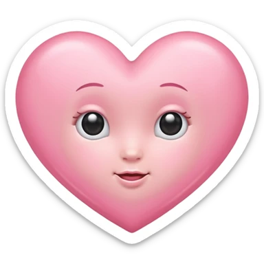 Baby pink love heat sticker