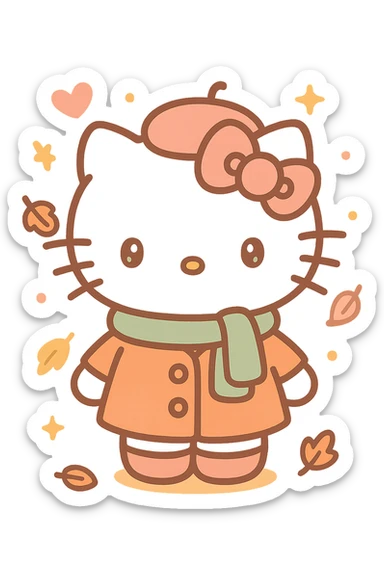 Hello Kitty Autumn Style sticker