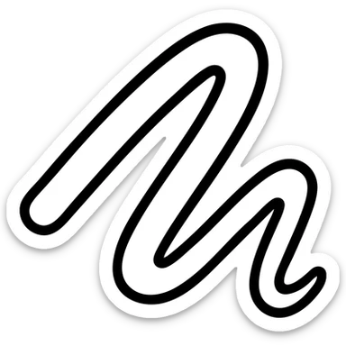 Create a version of the icon with only black stroke lines, no outline, and no background. The icon should have a clean black line art style with transparent background. sticker