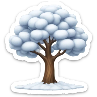 tree with snow sticker