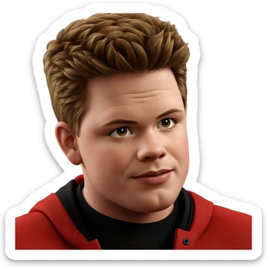 realistic portrait of a boy sticker