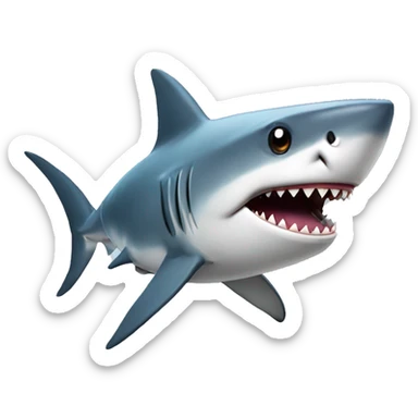 Shark with a top hat sticker