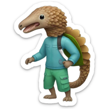 pangolin surfer sticker