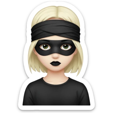 blindfolded emo sticker