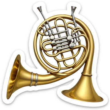 french horn sticker