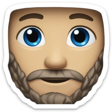 hockey player with blue eyes and beard sticker